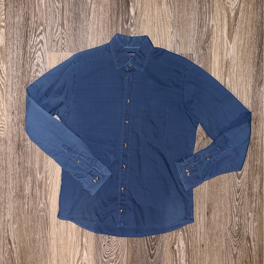 Eton Blue Button Down Shirt Men’s Medium